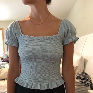 Smocked crop top